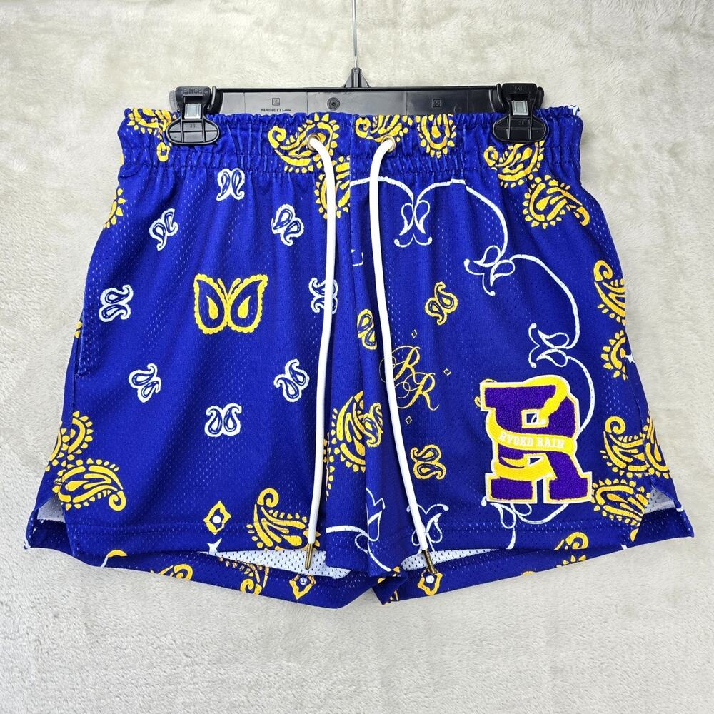 Ryoko Rain Mesh Basketball Shorts AS Small Embroidered Patch Paisley Lakers
